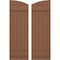 Ekena Millwork Americraft 5-Board (2 Batten) Wood Joined Board-n-Batten Shutters w/Ellipt Top, ARW101BE518X77BTH, PR ARW101BE518X77BTH - alternate 1